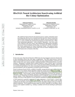 HiveNAS: Neural Architecture Search using Artificial Bee Colony
  Optimization
