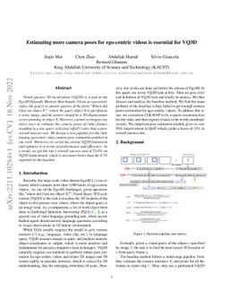 Estimating more camera poses for ego-centric videos is essential for
  VQ3D