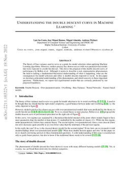 Understanding the double descent curve in Machine Learning