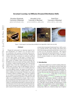 Invariant Learning via Diffusion Dreamed Distribution Shifts