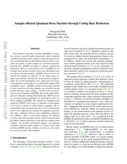 Sample-efficient Quantum Born Machine through Coding Rate Reduction