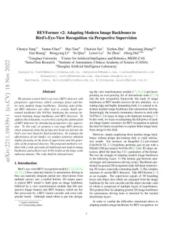 BEVFormer v2: Adapting Modern Image Backbones to Bird's-Eye-View
  Recognition via Perspective Supervision