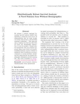 Distributionally Robust Survival Analysis: A Novel Fairness Loss Without
  Demographics