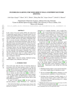 Filterbank Learning for Noise-Robust Small-Footprint Keyword Spotting