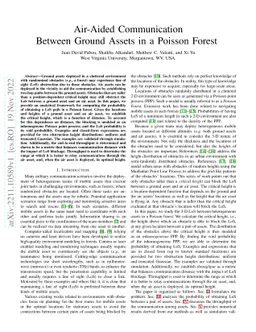 Air-Aided Communication Between Ground Assets in a Poisson Forest