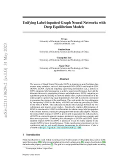 Unifying Label-inputted Graph Neural Networks with Deep Equilibrium
  Models