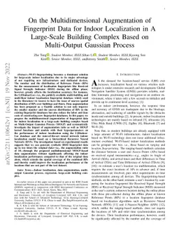 On the Multidimensional Augmentation of Fingerprint Data for Indoor
  Localization in A Large-Scale Building Complex Based on Multi-Output Gaussian
  Process