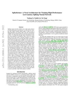 Spikeformer: A Novel Architecture for Training High-Performance
  Low-Latency Spiking Neural Network