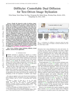 DiffStyler: Controllable Dual Diffusion for Text-Driven Image
  Stylization