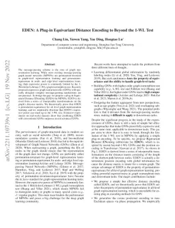 EDEN: A Plug-in Equivariant Distance Encoding to Beyond the 1-WL Test