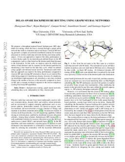Delay-aware Backpressure Routing Using Graph Neural Networks