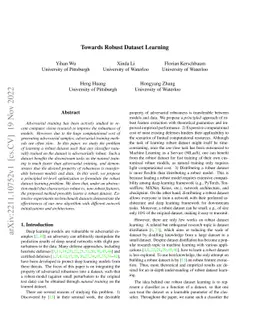 Towards Robust Dataset Learning