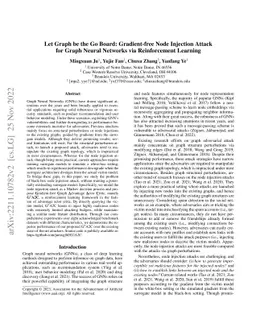 Let Graph be the Go Board: Gradient-free Node Injection Attack for Graph
  Neural Networks via Reinforcement Learning