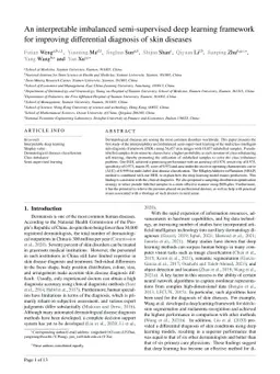 An interpretable imbalanced semi-supervised deep learning framework for
  improving differential diagnosis of skin diseases