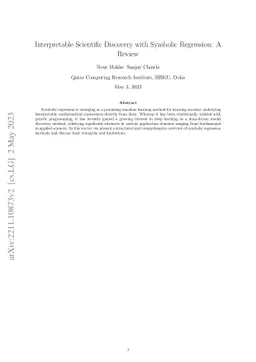 Interpretable Scientific Discovery with Symbolic Regression: A Review