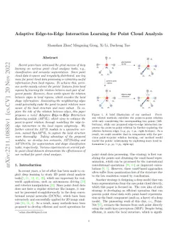 Adaptive Edge-to-Edge Interaction Learning for Point Cloud Analysis
