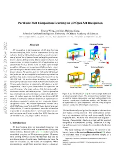 PartCom: Part Composition Learning for 3D Open-Set Recognition