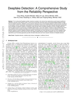 Deepfake Detection: A Comprehensive Study from the Reliability
  Perspective