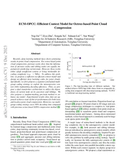ECM-OPCC: Efficient Context Model for Octree-based Point Cloud
  Compression