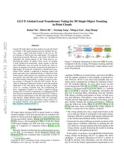 GLT-T: Global-Local Transformer Voting for 3D Single Object Tracking in
  Point Clouds