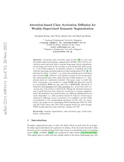 Attention-based Class Activation Diffusion for Weakly-Supervised
  Semantic Segmentation