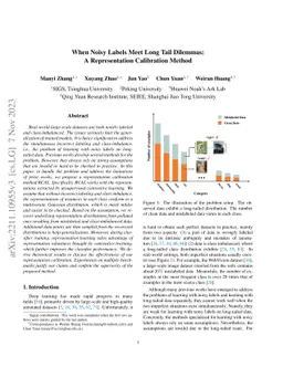 When Noisy Labels Meet Long Tail Dilemmas: A Representation Calibration
  Method