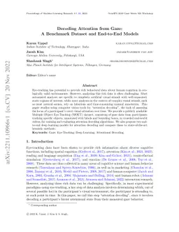 Decoding Attention from Gaze: A Benchmark Dataset and End-to-End Models