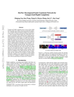 DesNet: Decomposed Scale-Consistent Network for Unsupervised Depth
  Completion