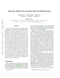 MagicVideo: Efficient Video Generation With Latent Diffusion Models