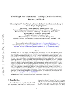 Revisiting Color-Event based Tracking: A Unified Network, Dataset, and
  Metric