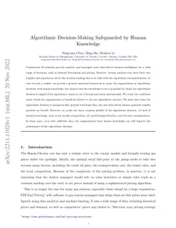 Algorithmic Decision-Making Safeguarded by Human Knowledge