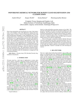 PointResNet: Residual Network for 3D Point Cloud Segmentation and
  Classification