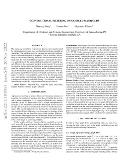 Convolutional Filtering on Sampled Manifolds