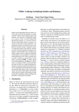 VER: Unifying Verbalizing Entities and Relations