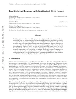 Counterfactual Learning with Multioutput Deep Kernels