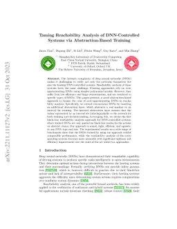 Taming Reachability Analysis of DNN-Controlled Systems via
  Abstraction-Based Training
