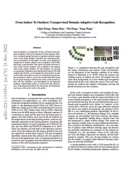 From Indoor To Outdoor: Unsupervised Domain Adaptive Gait Recognition