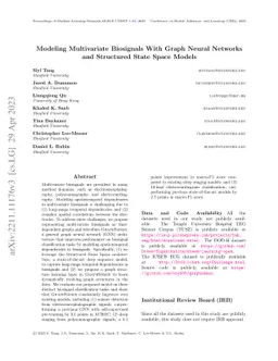 Modeling Multivariate Biosignals With Graph Neural Networks and
  Structured State Space Models