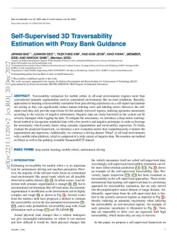 Self-Supervised 3D Traversability Estimation with Proxy Bank Guidance