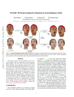 FLNeRF: 3D Facial Landmarks Estimation in Neural Radiance Fields