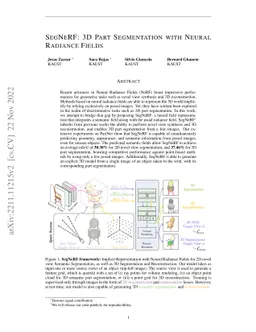 SegNeRF: 3D Part Segmentation with Neural Radiance Fields