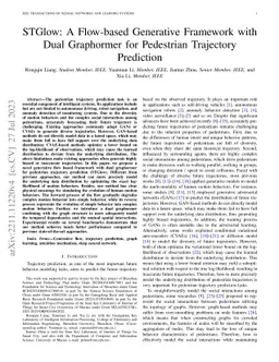 STGlow: A Flow-based Generative Framework with Dual Graphormer for
  Pedestrian Trajectory Prediction