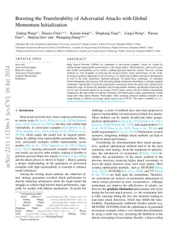 Boosting the Transferability of Adversarial Attacks with Global Momentum
  Initialization