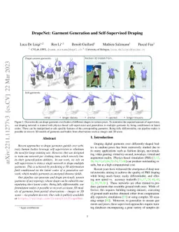 DrapeNet: Garment Generation and Self-Supervised Draping