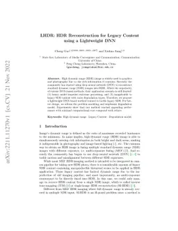 LHDR: HDR Reconstruction for Legacy Content using a Lightweight DNN