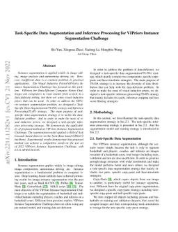 Task-Specific Data Augmentation and Inference Processing for VIPriors
  Instance Segmentation Challenge