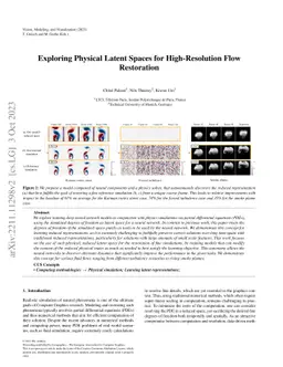 Exploring Physical Latent Spaces for High-Resolution Flow Restoration