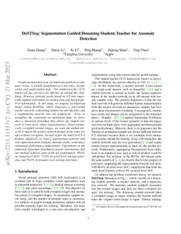 DeSTSeg: Segmentation Guided Denoising Student-Teacher for Anomaly
  Detection