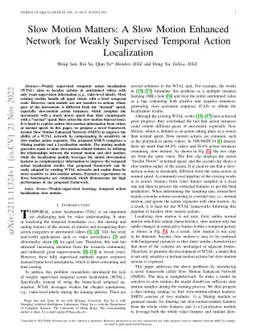 Slow Motion Matters: A Slow Motion Enhanced Network for Weakly
  Supervised Temporal Action Localization