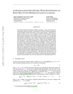 A Generalized EigenGame with Extensions to Multiview Representation
  Learning